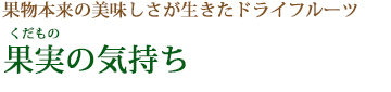 果物本来の美味しさが生きたドライフルーツ 果実の気持ち